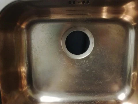 How to restore a dirty and unkept copper stainless steel sink to near new condition