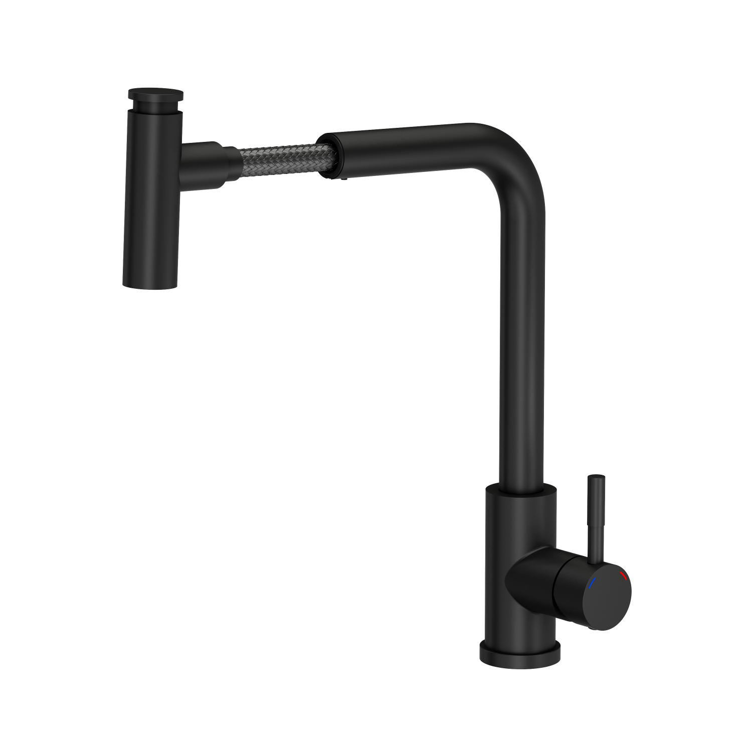 Quadron Meryl pull our tap with spray function, Matte Black