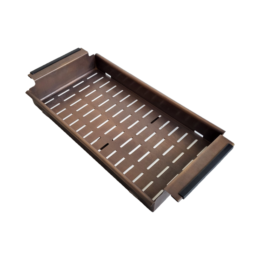 Crudo Colander Patinated Brass 420x210