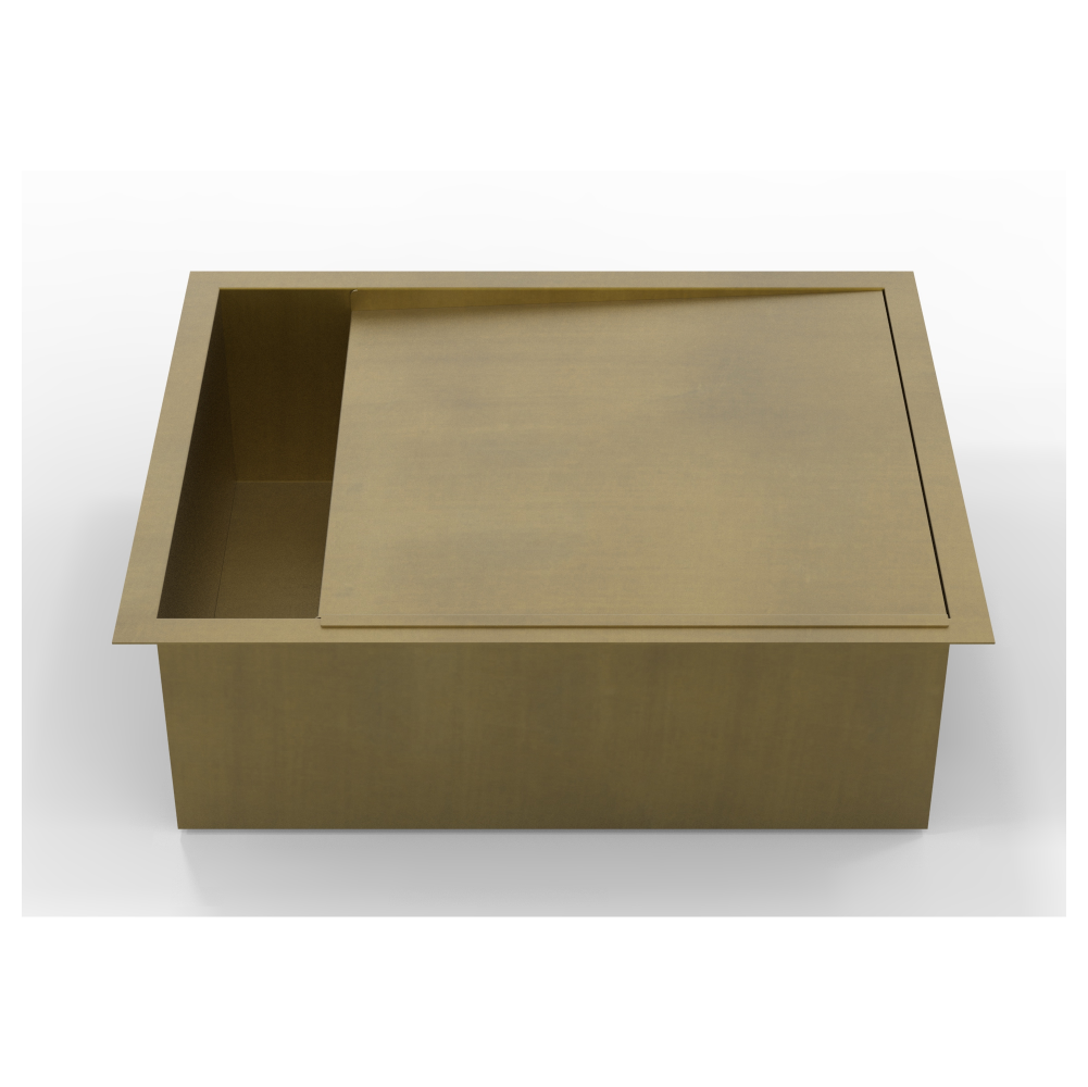 Crudo Mobile Drainer/ Cover 400 Patinated Brass