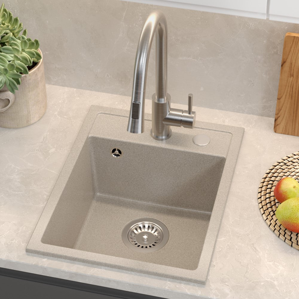 Quadron Johnny 90 River Sand topmount sink