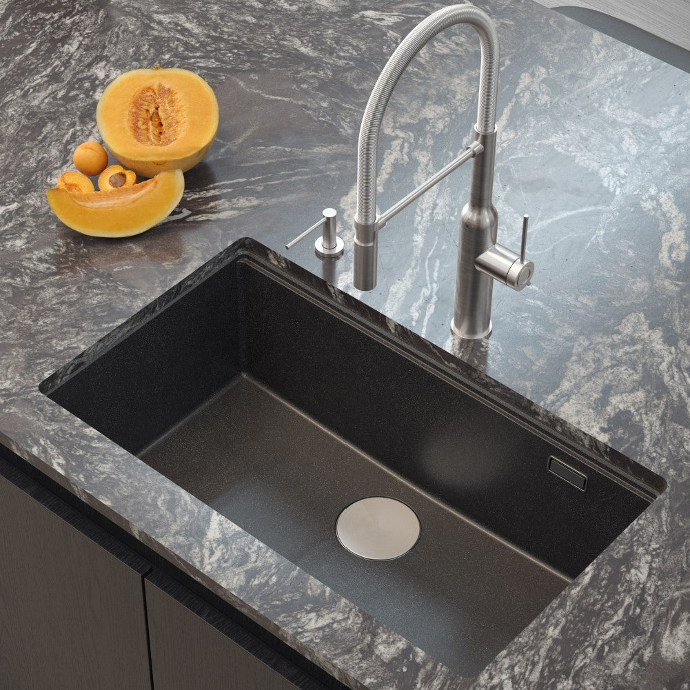 Quadron Logan 110 Black Diamond, topmount or undermount sink