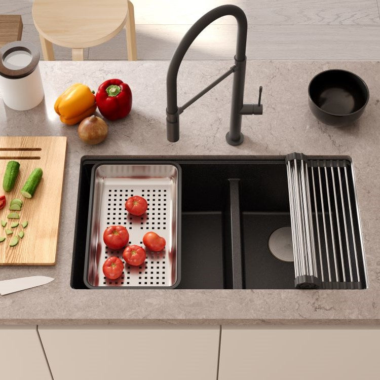 Quadron Logan 120 Black Diamond, topmount or undermount sink