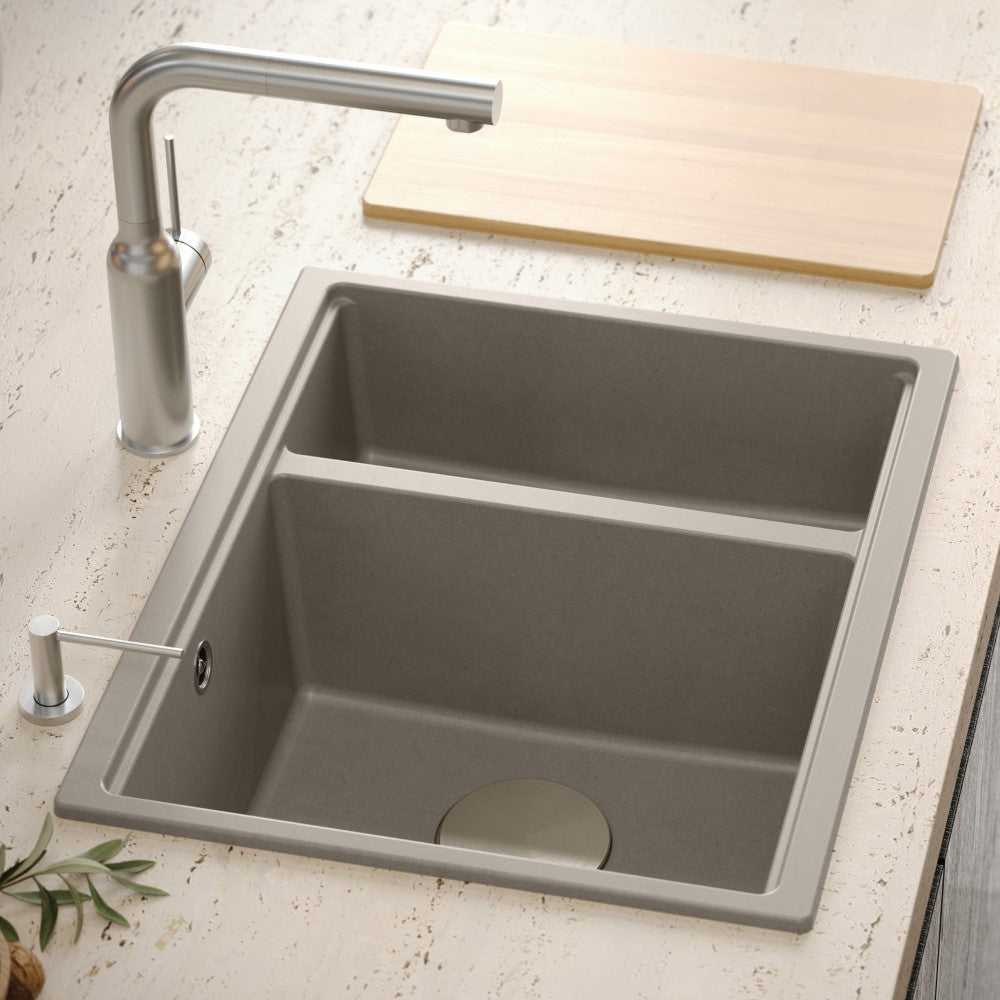 Quadron Logan 151 Grey, topmount or undermount sink