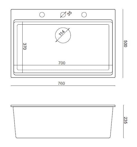 Quadron  Marc 110 Silver Stone inset kitchen workstation