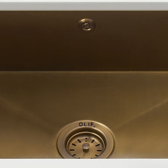 Solid Brass 340/400 kitchen sink, undermount or topmount