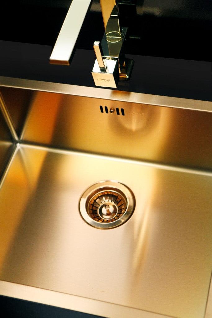 Alveus Monarch Quadrix 20 Bronze, flush/slim/undermount sink - Olif