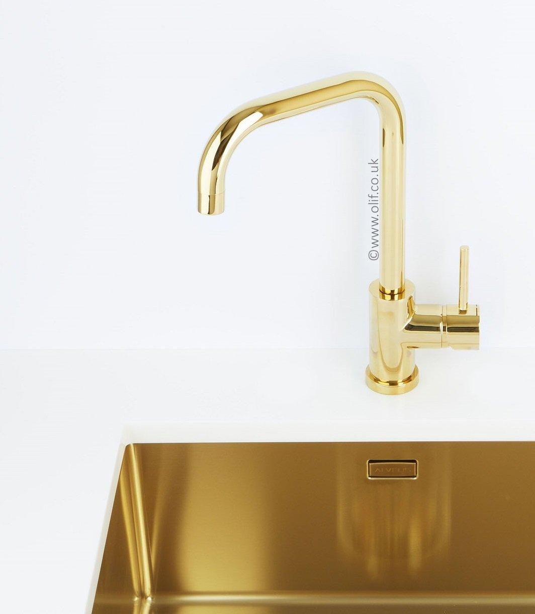 Alveus Monarch Quadrix 30 Gold, flush/slim/undermount sink - Olif