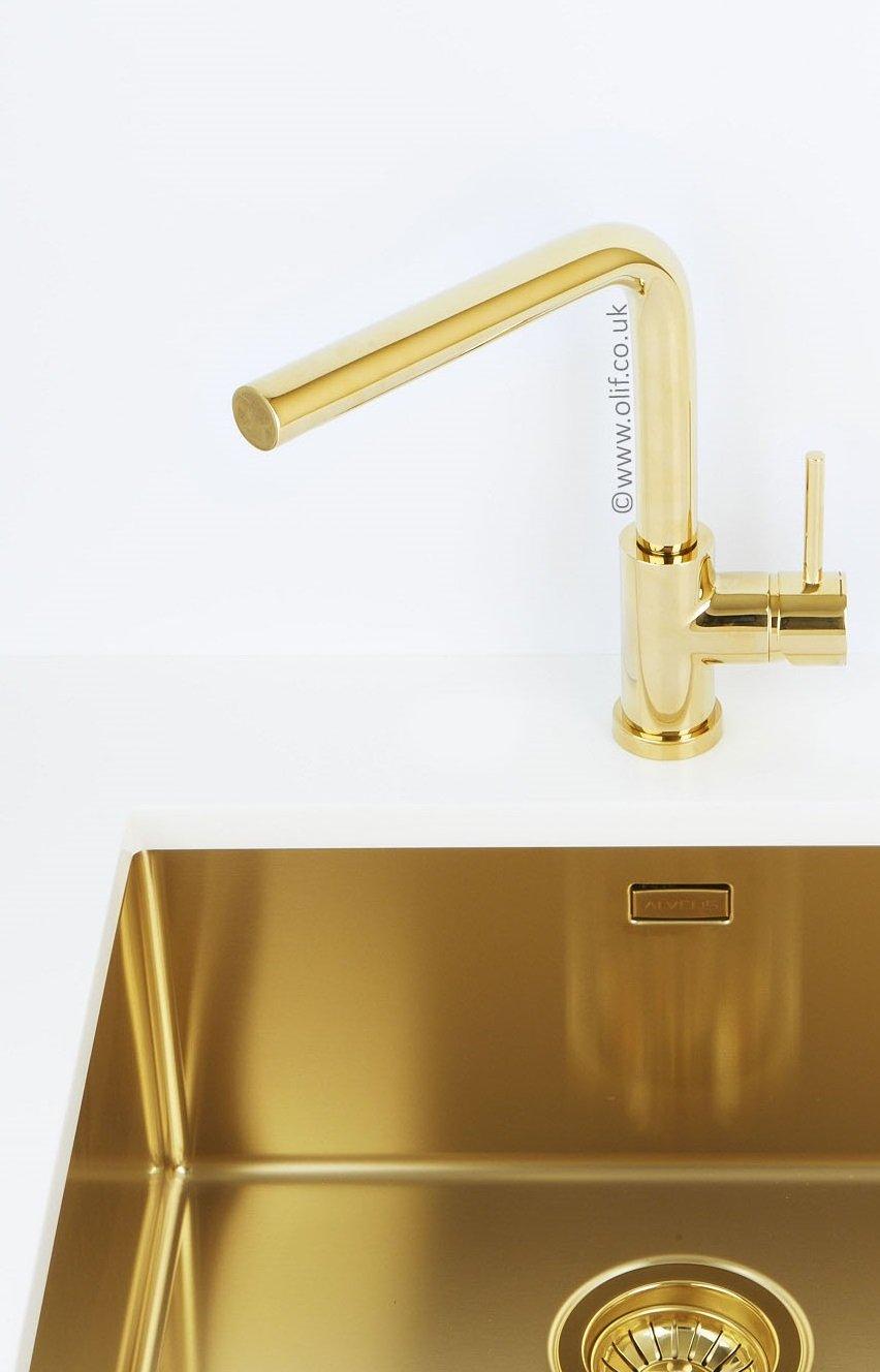 Alveus Monarch Quadrix 30 Gold, flush/slim/undermount sink - Olif