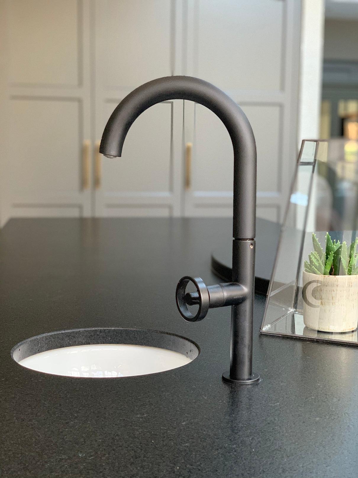 Forte Matte Black, kitchen mixer tap - Olif