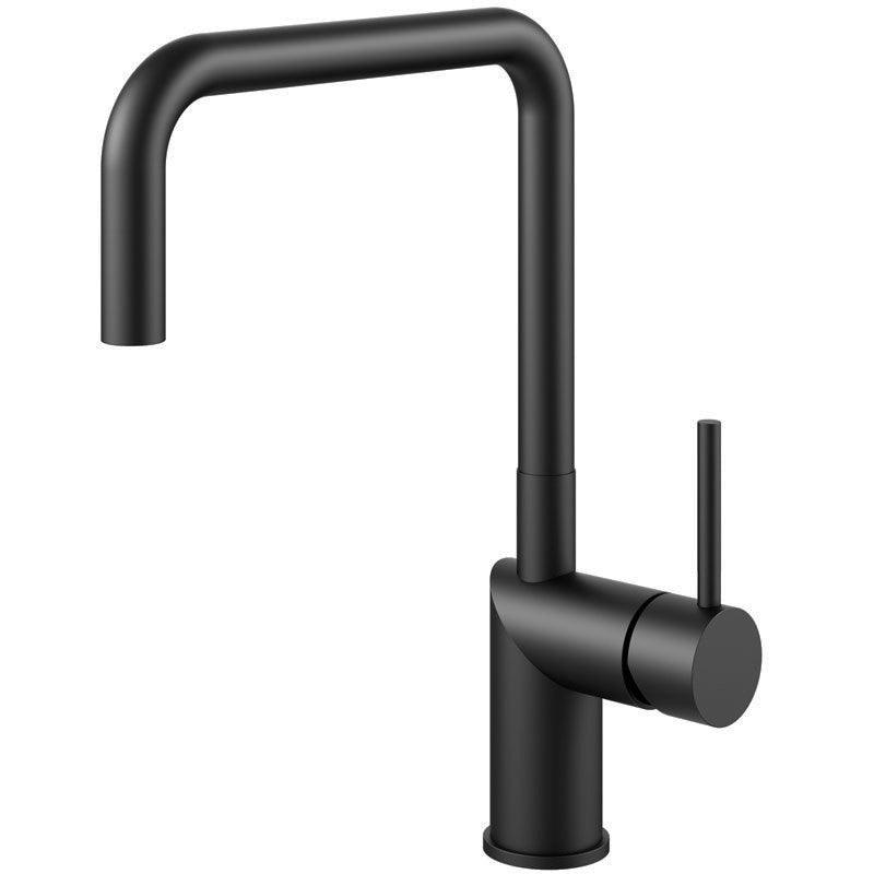 Matte Black, stainless steel, kitchen mixer tap, UK Nivito RH 320 Olif