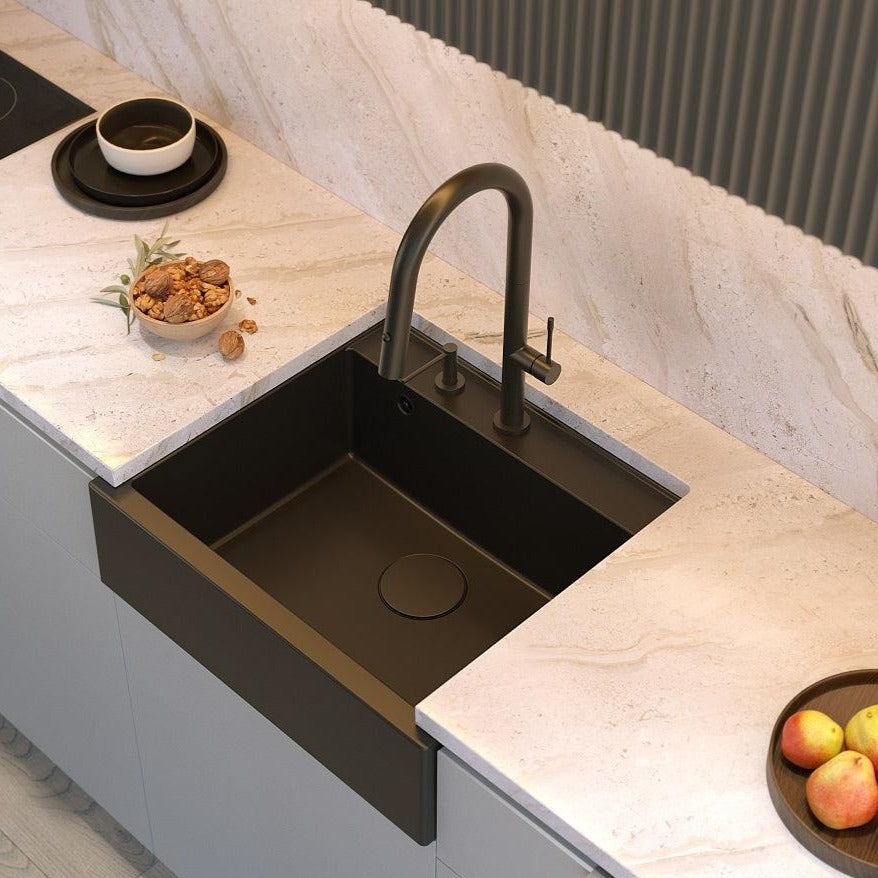 Quadron Bill 110 Pure Carbon, belfast granite sink - Olif