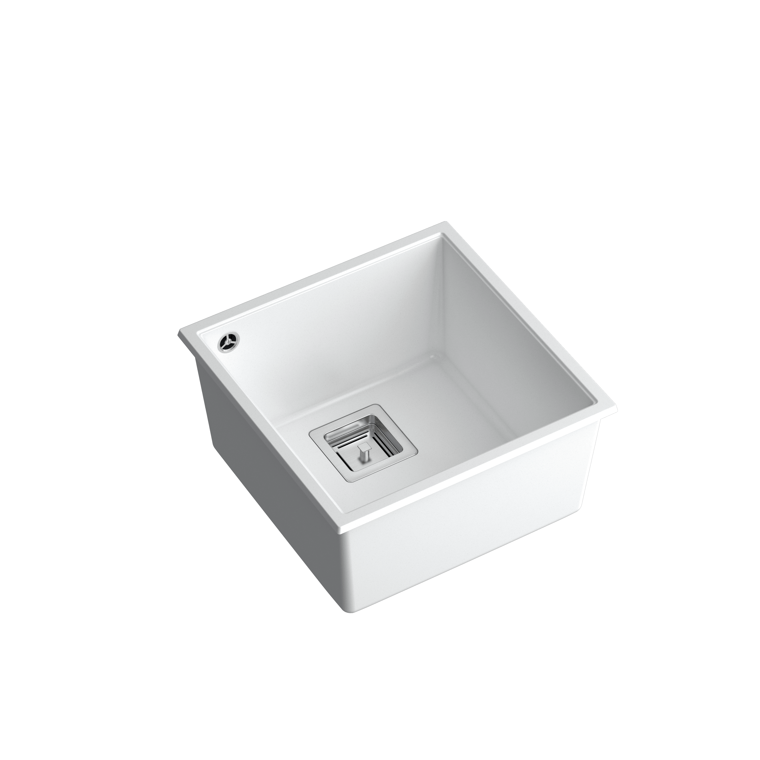 Quadron David 40 White, topmount or undermount sink - Olif