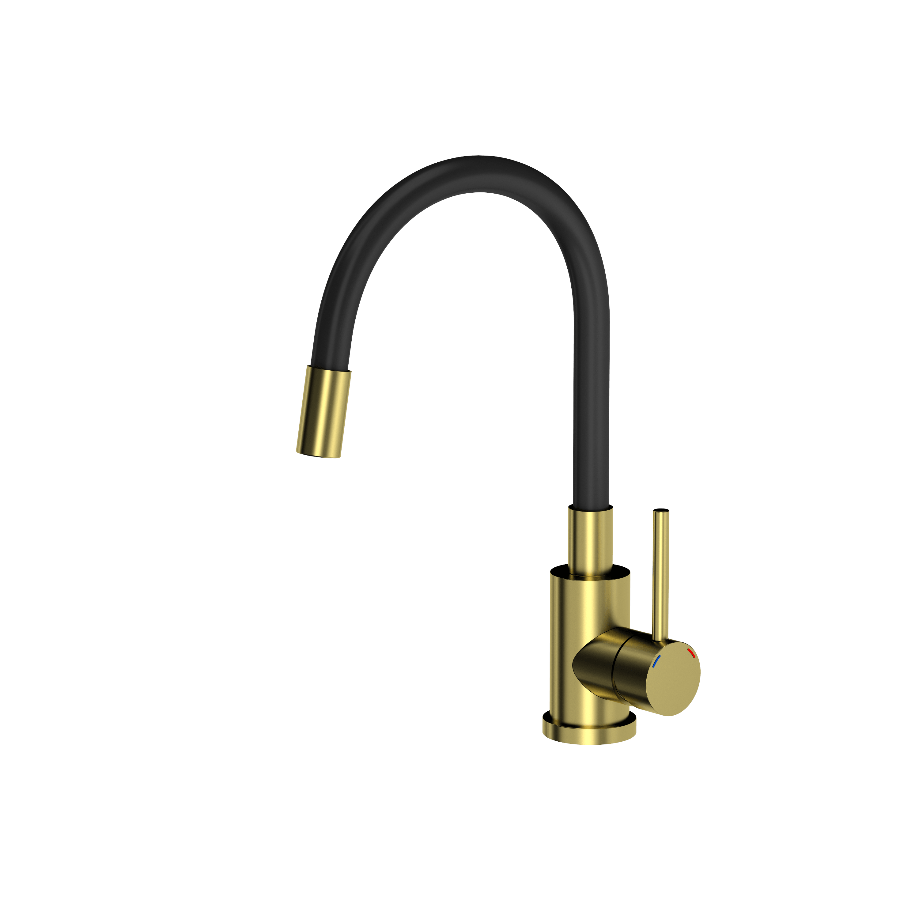 Quadron Maggie Stretch Mix&match kitchen tap, Matte Black and Gold - Olif