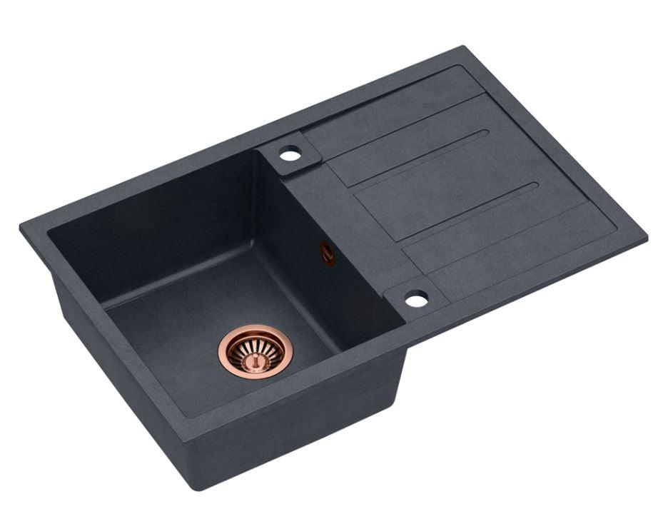 Quadron Morgan 111 Black topmount sink, Mix and Match - Olif