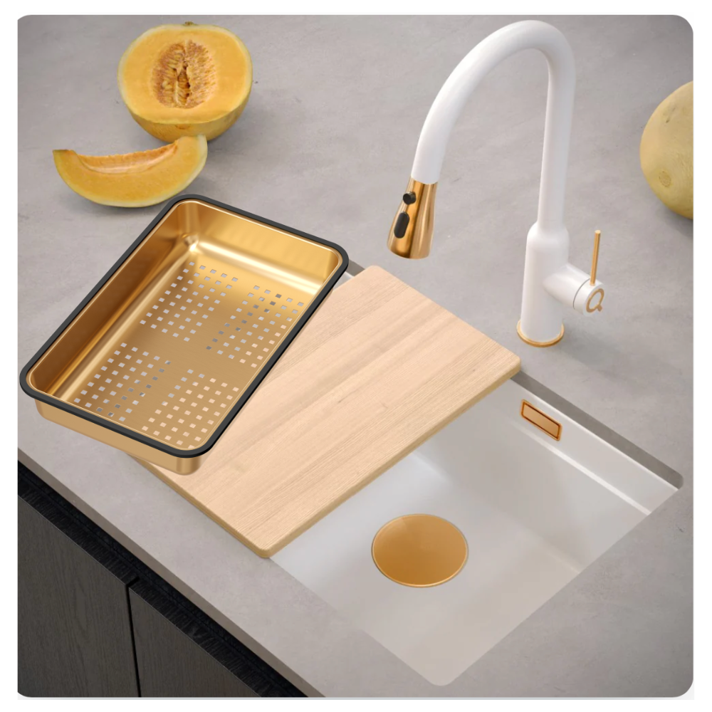 Quadron Logan 100 White Mix & Match, undermount sink