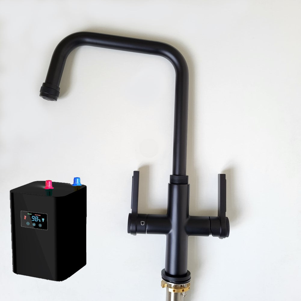 Instant 3 in 1 Hot Water tap Black, unique style | Olif Robusto Black