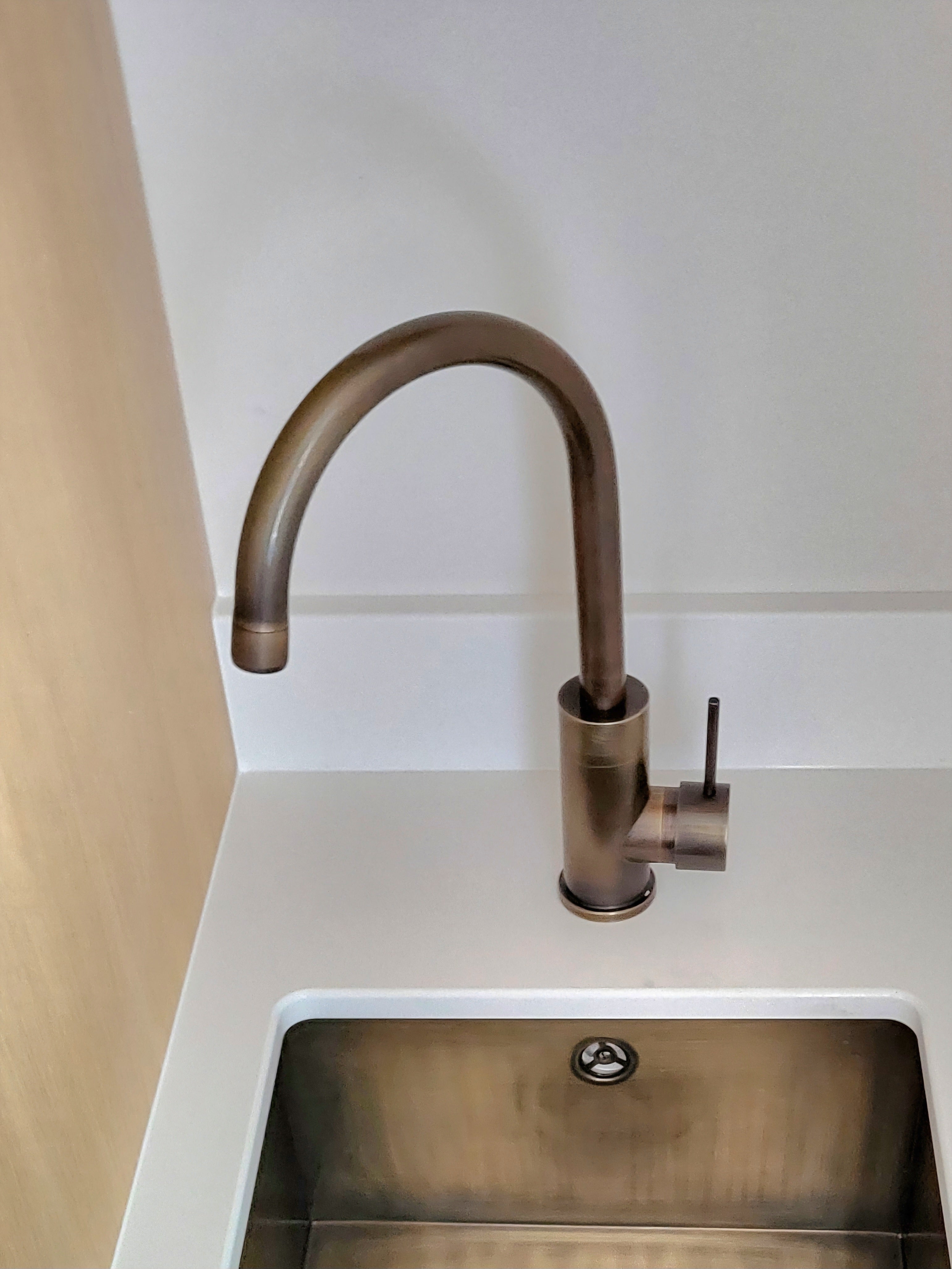 Crudo Naomi Patinated Brass (LIVING) kitchen mixer tap
