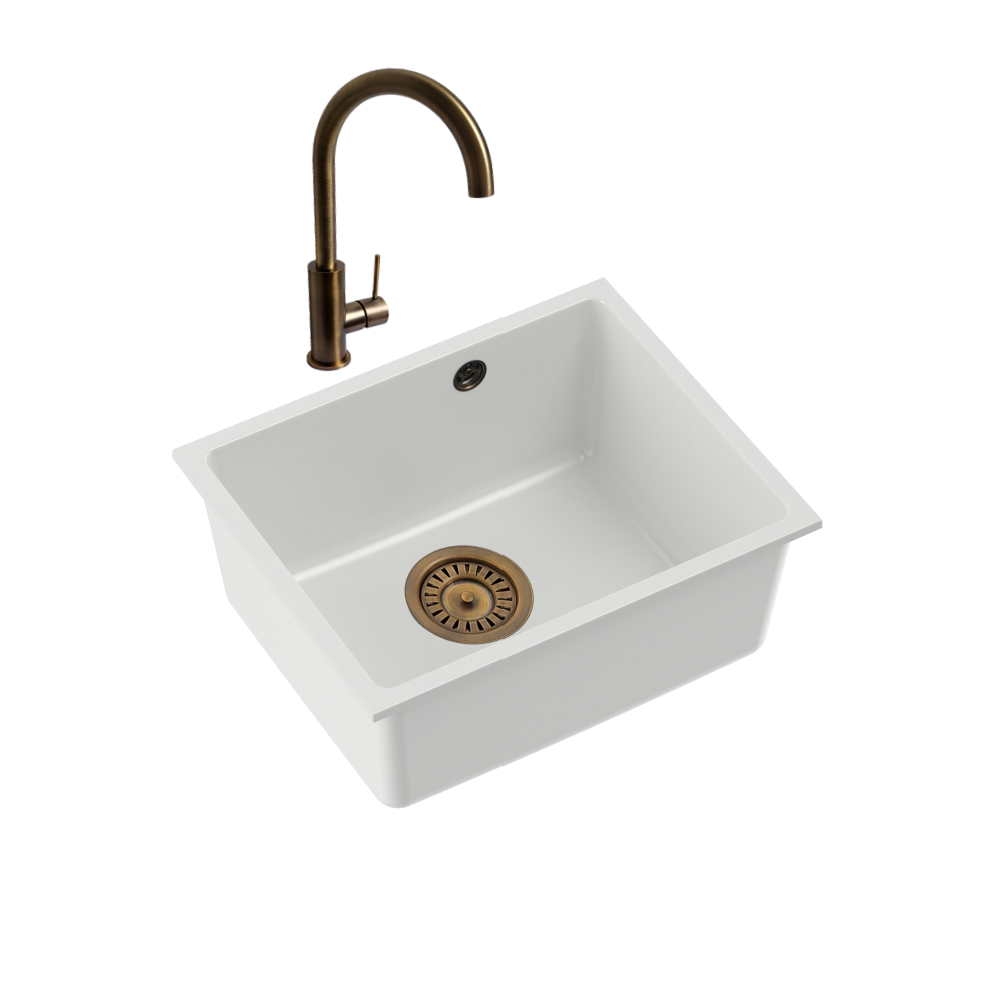 Quadron Naomi Patinated Brass (STABLE) kitchen mixer tap