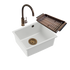 Quadron Alec 40 White Patinated Brass, undermount kitchen sink