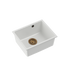 Quadron Alec 40 White Patinated Brass, undermount kitchen sink