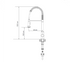 Quadron Alice flexible tap with spray & water stop function, Matte Black