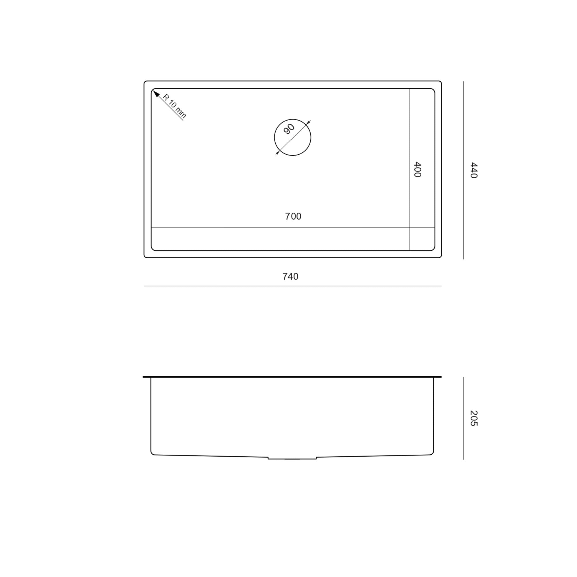 Quadron Anthony 80 kitchen workstation, undermount or topmount