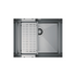 Artinox Titanium Gun Metal 50, top, flush-mount or undermount sink