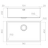 Artinox Titanium Copper 70, top, flush-mount or undermount sink