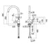 Nobili Live J spout Anthracite kitchen mixer tap