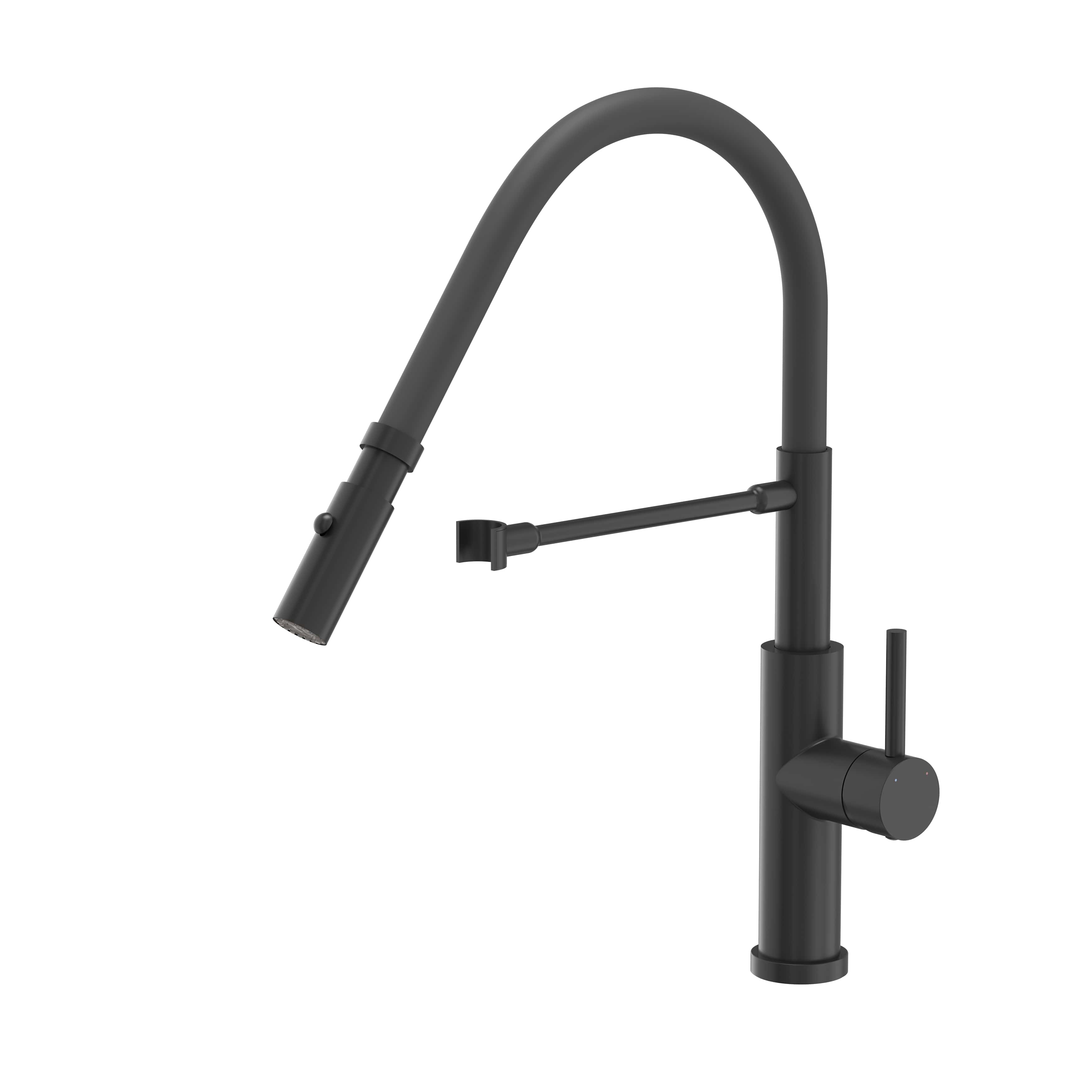 Quadron Andy flexible tap with spray function, Matte Black