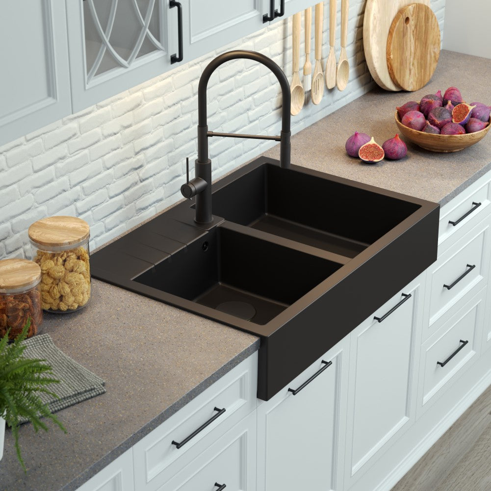 Quadron Bill 120 Pure Carbon, belfast granite sink