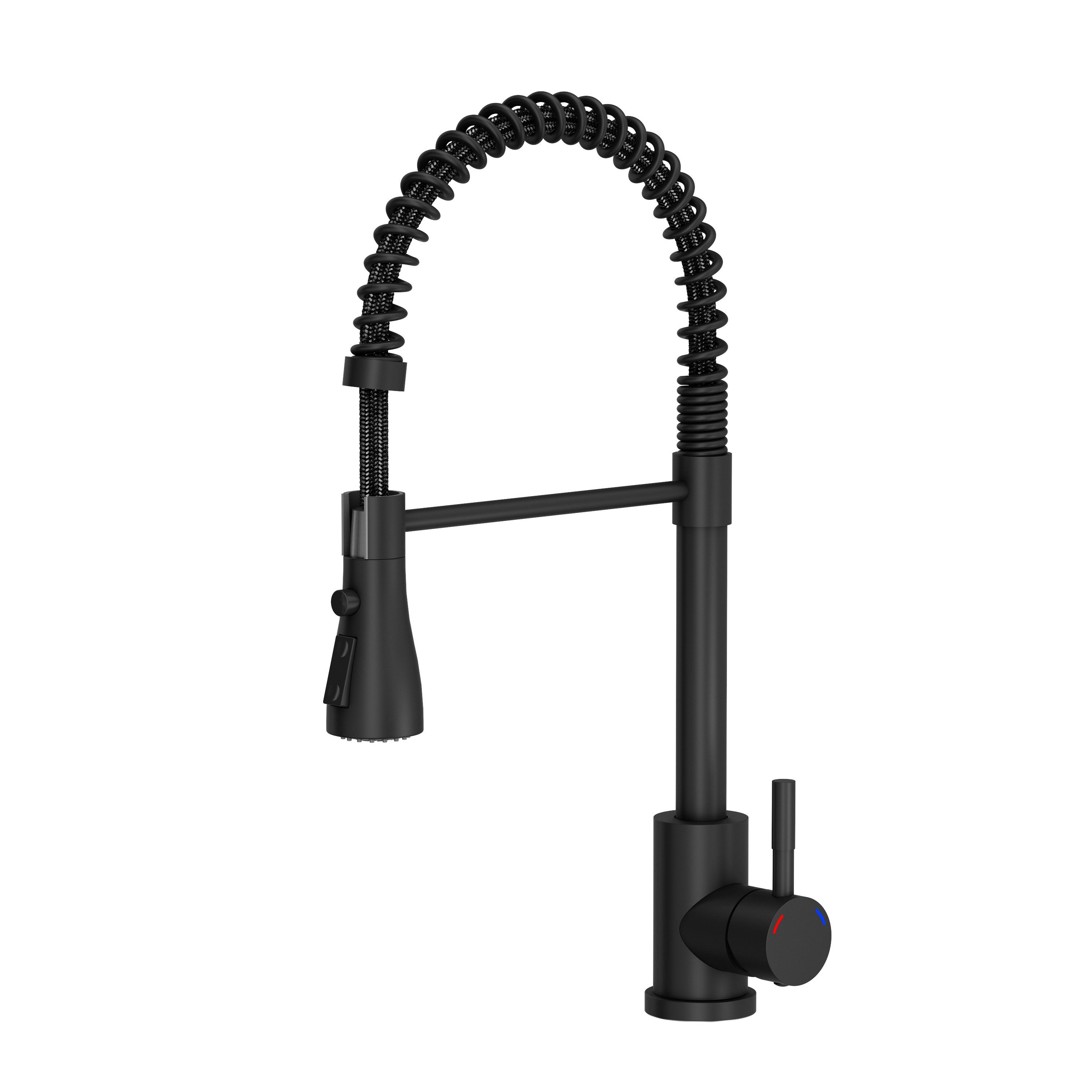 Quadron Salma flexible tap with spray & water stop function, Matte Black