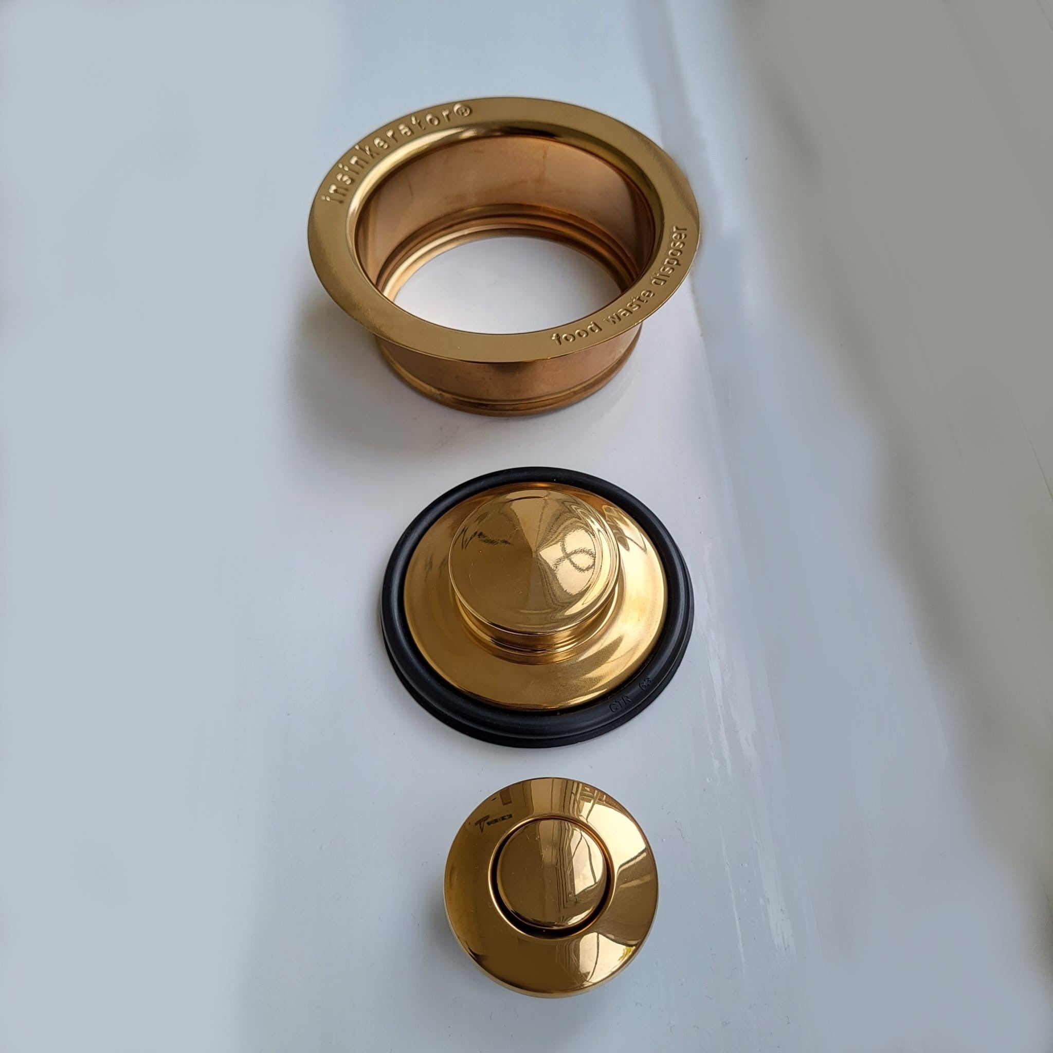 InSinkerator Flange, Stopper & Airswitch BRONZE finish