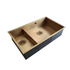 Olif Crudo 20+50 Patinated Brass kitchen sink, undermount or topmount