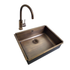 Olif Crudo 50 Cladded Patinated Brass Kitchen Sink