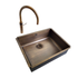 Olif Crudo 50 Cladded Patinated Brass Kitchen Sink