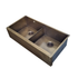 Olif Crudo 90 Belfast Patinated Brass kitchen sink, double