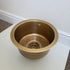 Olif Crudo D30 Patinated Brass kitchen sink, round undermount