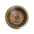 Olif Crudo D30 Patinated Brass kitchen sink, round undermount