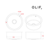 Olif Crudo D30 Patinated Brass kitchen sink, round undermount