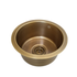Olif Crudo D30 Patinated Brass kitchen sink, round undermount