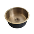 Olif Crudo D40 Patinated Brass kitchen sink, round undermount