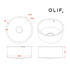 Olif Crudo D40 Patinated Brass kitchen sink, round undermount