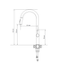Quadron Darcy Pure Carbon pull-out kitchen tap, with spray button