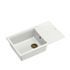 Quadron Evan 136 XL White Patinated Brass inset kitchen sink