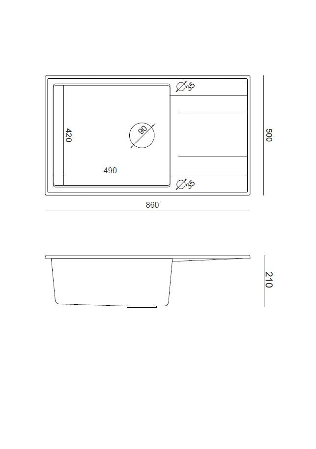 Quadron Evan 136 XL GraniteQ sink