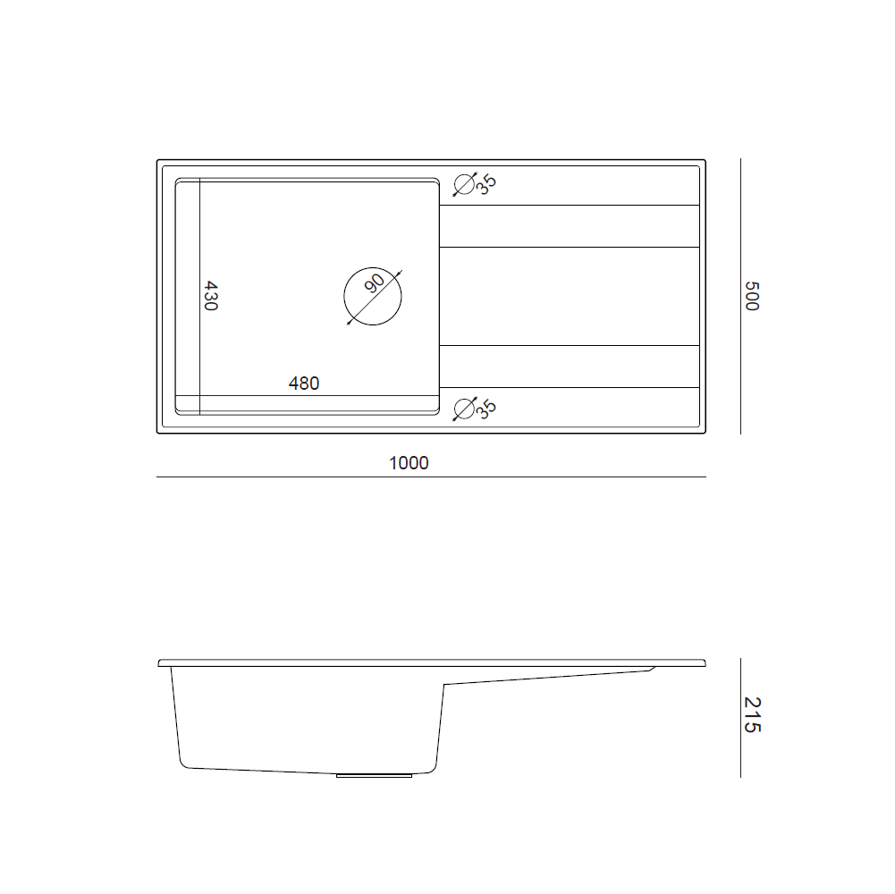 Quadron Evan 146 XL Pure Carbon inset sink