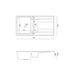 Quadron Evan 156 White Patinated Brass inset kitchen sink