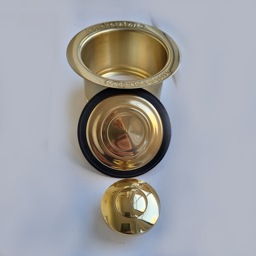 InSinkerator Flange, Stopper and Air-switch Button in Gold finish (stable)